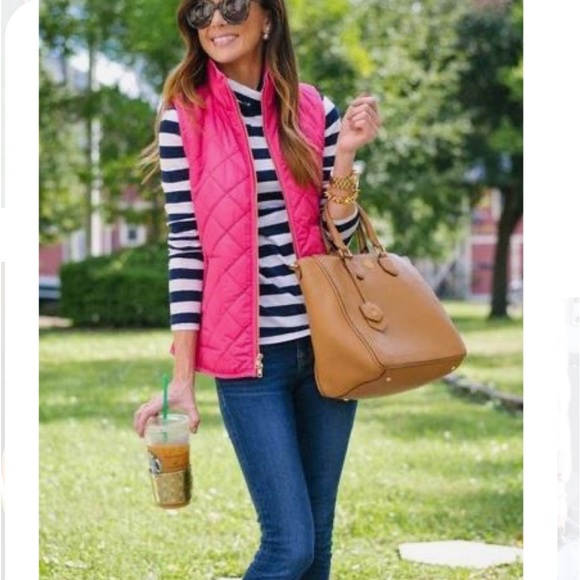 North Face Vest Womens Medium Pink Puffer Nuptuse Goose Down  Fill Insulated - Picture 11 of 14